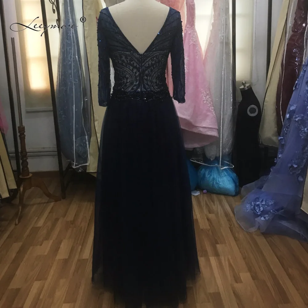 Leeymon/модное кружевное платье в пол для матери невесты 2019 украшенное бусинами Robe De