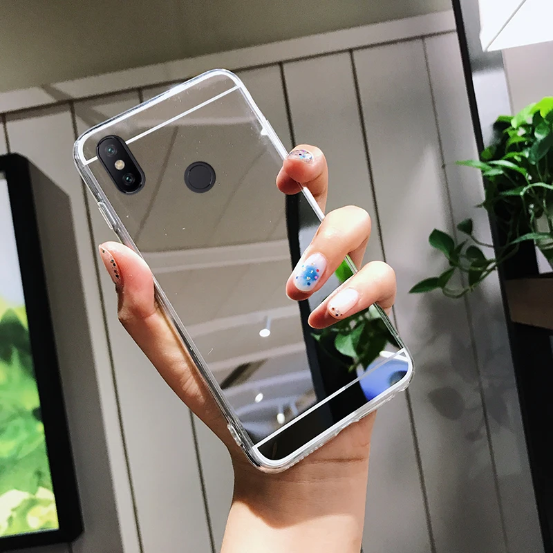 Чехол для xiaomi pocophone f1 роскошный зеркальный мягкий чехол из ТПУ redmi 3 S 4X 4A 5A Note S2 5plus