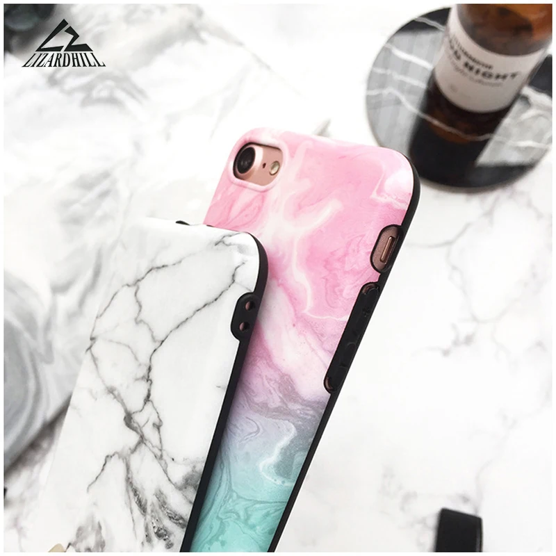 Модные мраморные мягкие чехлы для iphone 6 S из ТПУ с мраморным узором 7 8 plus роскошные