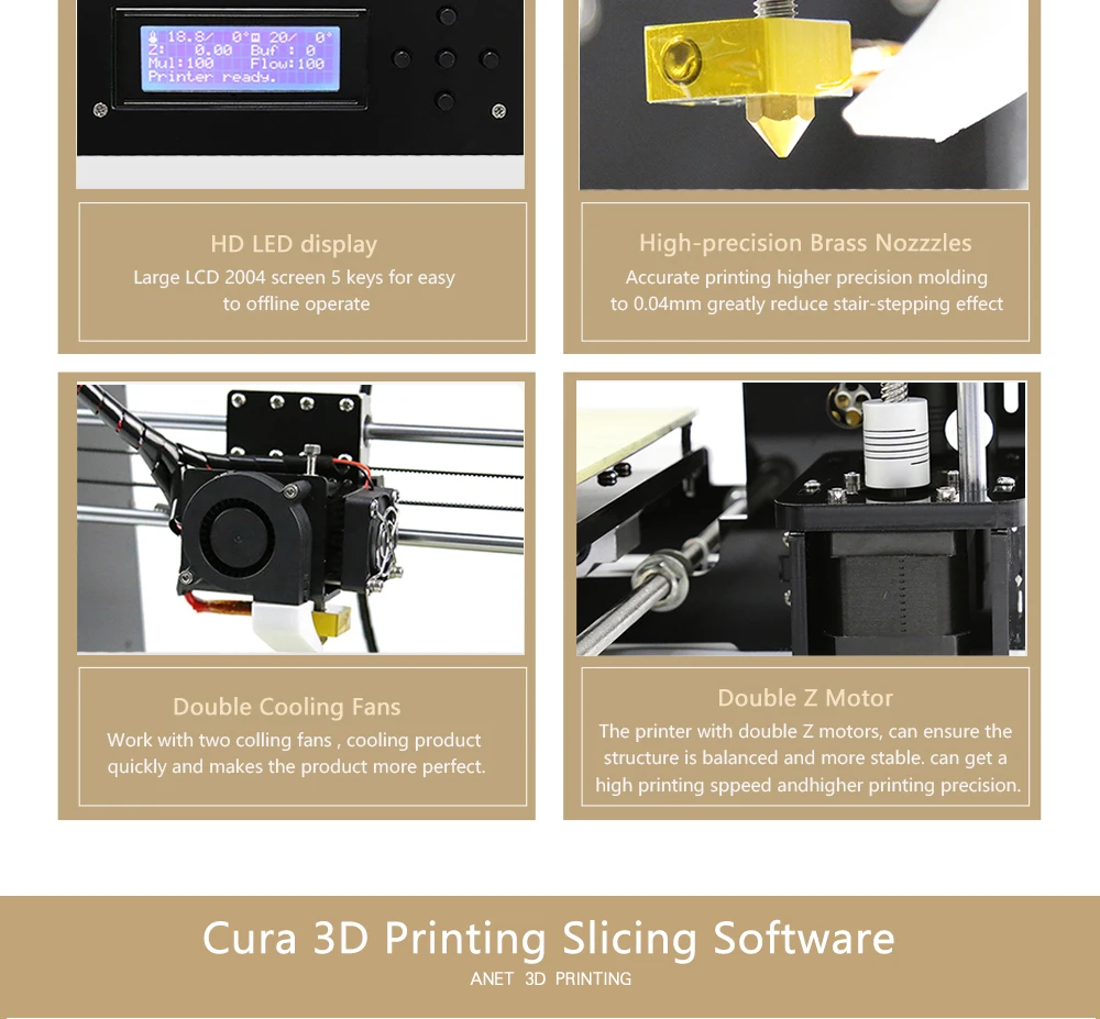 Anet A8 FDM 3д принтер Полный комплект для поделок Размер печати 220x220x240mm Высокоточный экструдер с насадкой impresora 3d-принтер с нитью из Москвы Дешевый принтер