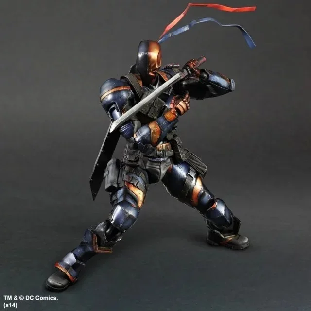 Play Arts Batman Arkham Origins Deathstroke Фигурки игрушки 25 см