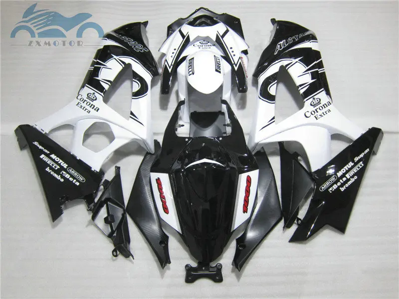 Бесплатный заказной обтекатель наборы для SUZUKI 2007 2008 GSXR 1000 K7 Спорт Мотоцикл Обтекатели комплект GSX R1000 1000 07 08 белый короны части