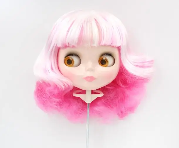 Кукла телесного цвета разноцветные волосы короткие красного и белого | Игрушки