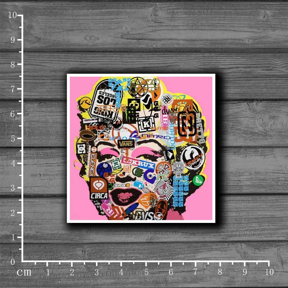 

Collage Monroe Tide brand Stationery Graffiti Suitcase Kids Sticker Decor For Ablum Scrapbooking Laptop Notebook Sticker[Single]