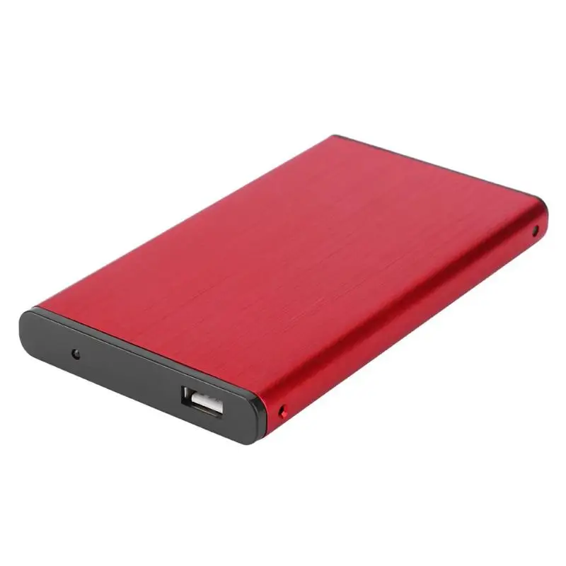 Red 2,5 дюймов USB 2,0 IDE HDD жесткий диск Внешний корпус жесткого диска коробка со светодиодный светильник для ПК ноутбука настольный жесткий диск - Цвет: Red
