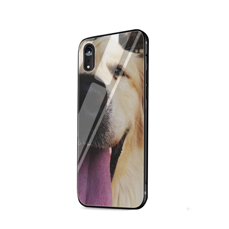 Чехол из закаленного стекла Desxz Dog golden retriever для iPhone 6 6S 7 8 Plus X XS Max XR 5 5S SE |