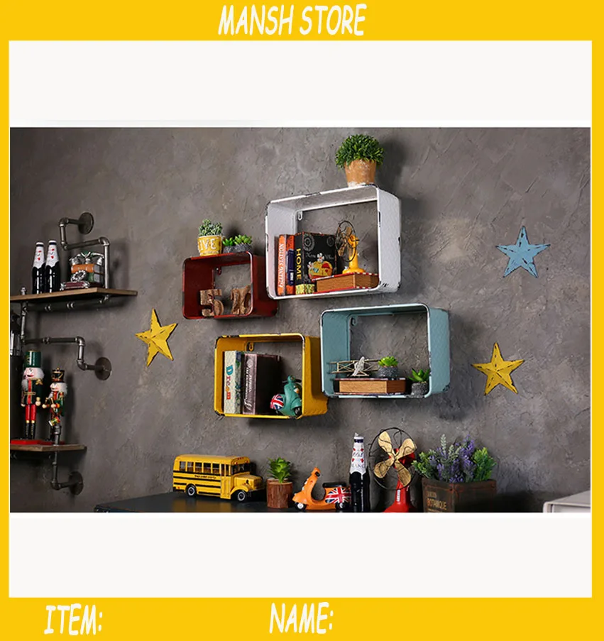 Винтажный Железный держатель винтажная Ретро стойка для книг цветов артефактов