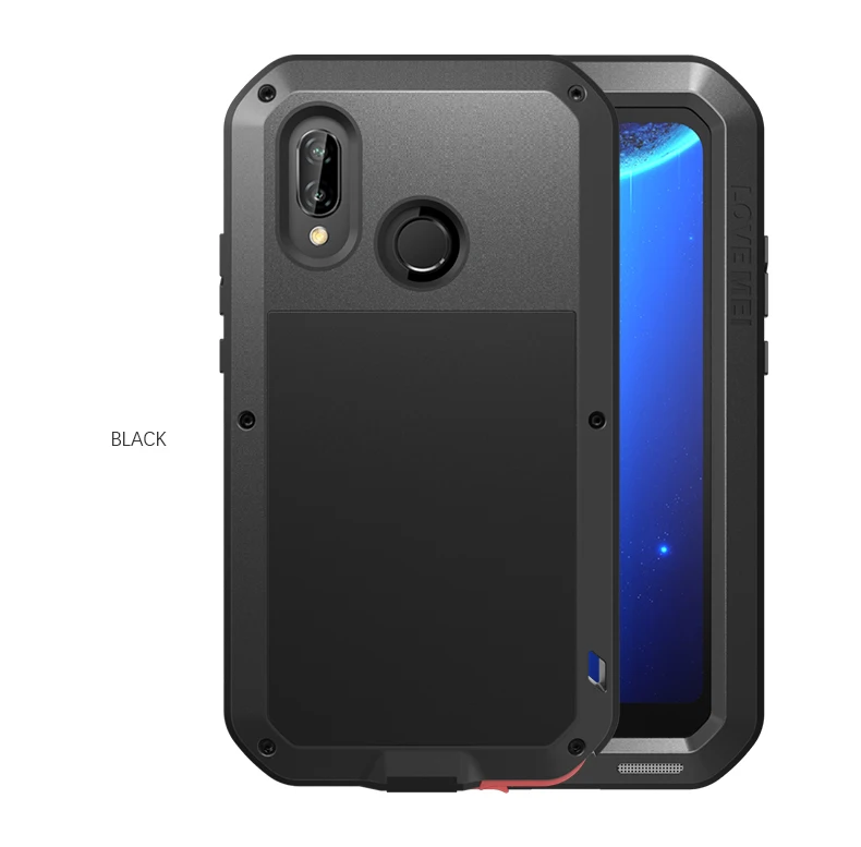 P20 lite LOVE MEI Gorilla glass Защитный металлический противоударный чехол для huawei P20 Lite Nova 3E алюминиевый водонепроницаемый чехол