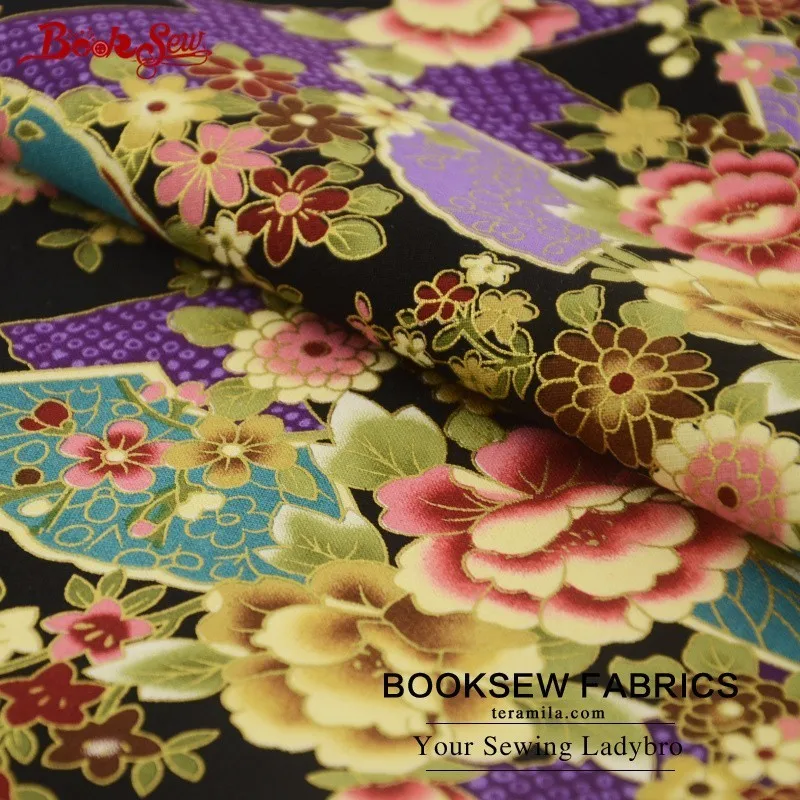 Хлопчатобумажная льняная ткань с золотой фольгой вышитая цветочная скатерть