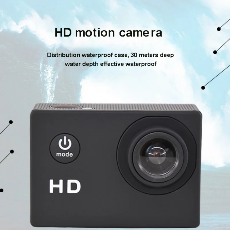 Мини Автоспуск Водонепроницаемая HD подводная экшн охотничья камера 1080P 2,0 дюймов экран Дайвинг 30 м Водонепроницаемая мини видеокамера