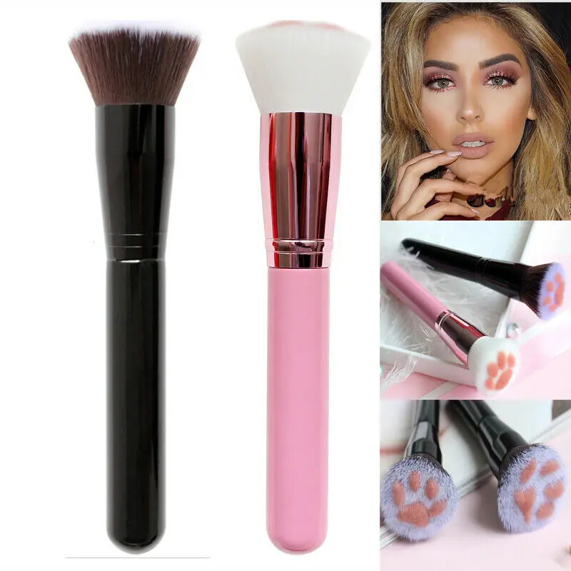1Pcs Cat Claw Shaped Makeup Brushes Kawaii Foundation Brush Powder Plastic Handle Man-Made Fiber Cosmetic Tool | Красота и здоровье