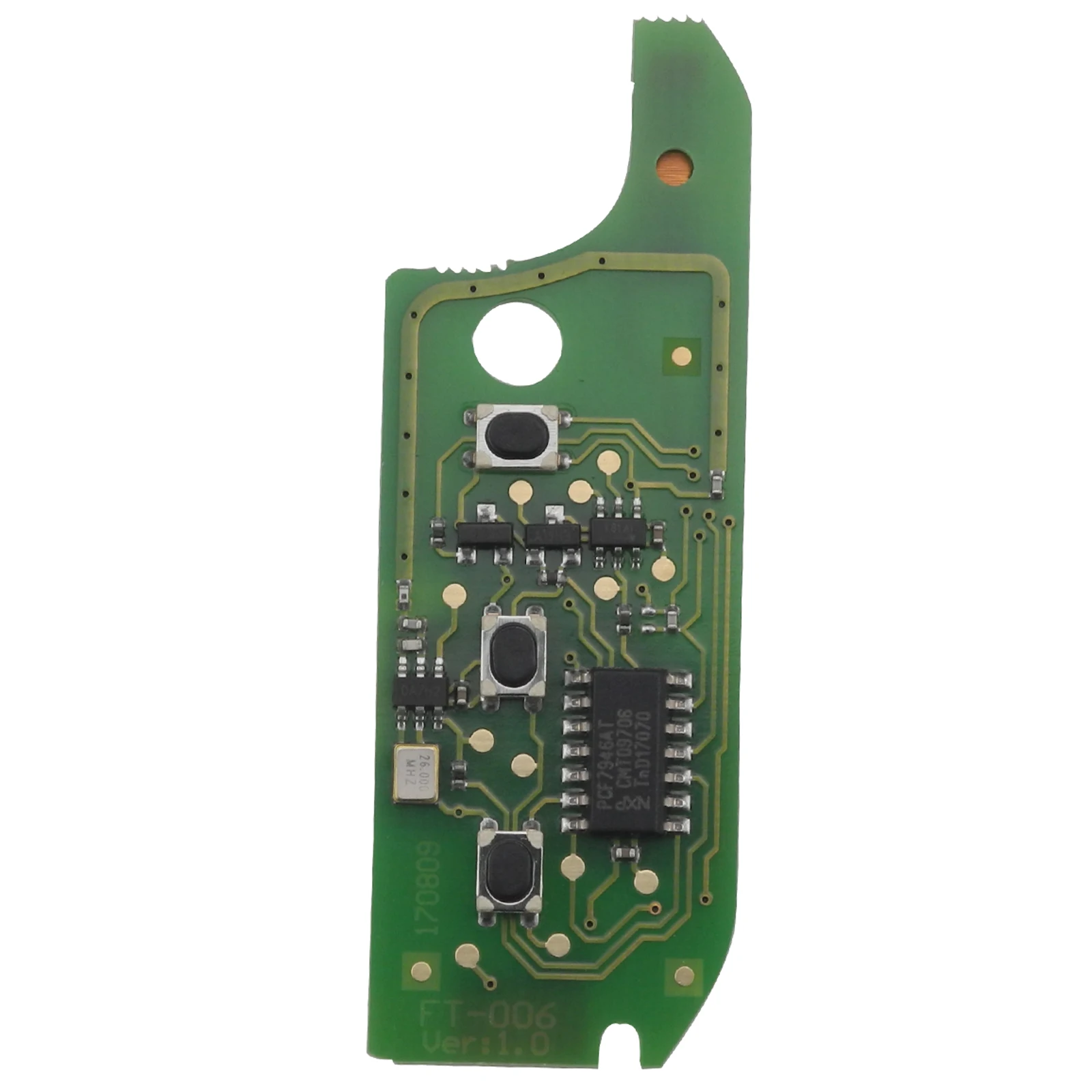 Дистанционный флип автомобильный брелок FSK PCF7946/PCF7946AT чип 433 МГц для Fiat 500 Grande Punto 2010