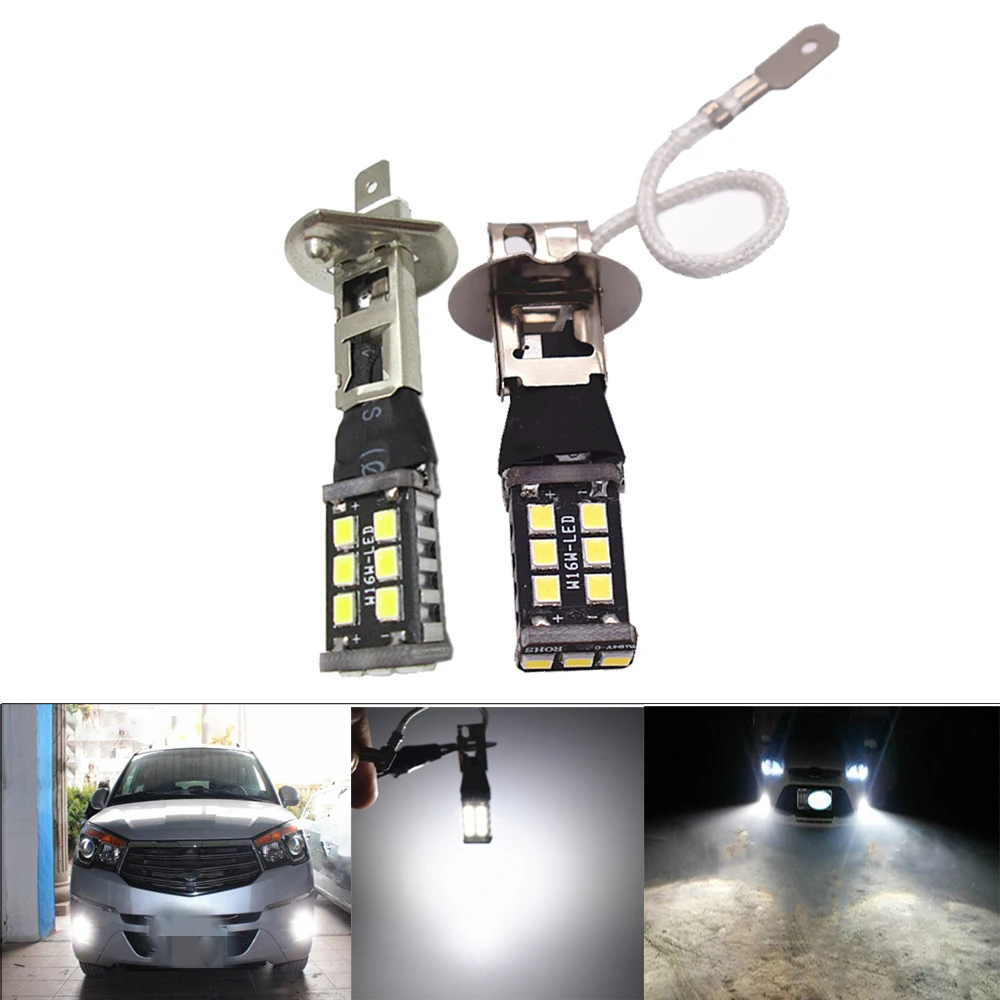 

YSY 6Pcs H1 H3 H4 H7 H11 9005 9006 2835 15 SMD Canbus Error free Led Bulbs Fog Light Driving Lamp Car Headlight