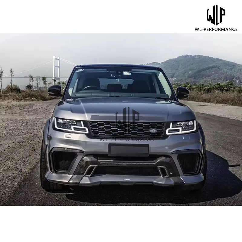 CF Высокое качество FRP/углеродное волокно материалы кузова Комплект для Land Rover Range Rover широкий кузов автомобиля Стайлинг - Цвет: CF