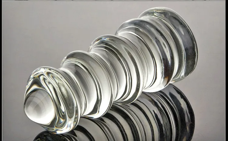 Diameter 7cm(2.76in) large big Tower Style Crystal Glass Butt Plug anal plug glass dildo toys beads adult sex for men | Красота и