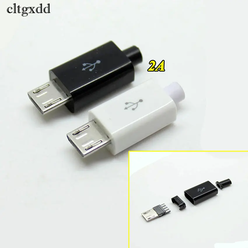 Cltgxdd 4 в 1 DIY Micro USB штекерные разъемы комплект крышек белый/черный | Мобильные