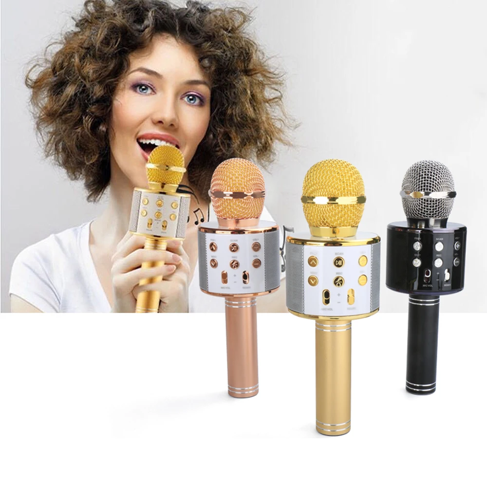 Новый беспроводной Bluetooth 4 1 ручной микрофон USB KTV плеер динамик Запись музыки