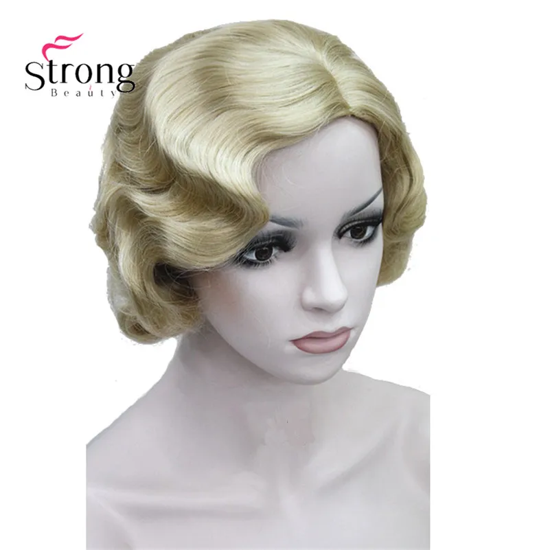 StrongBeauty волнистый парик из синтетических волос с коротким кожным верхом