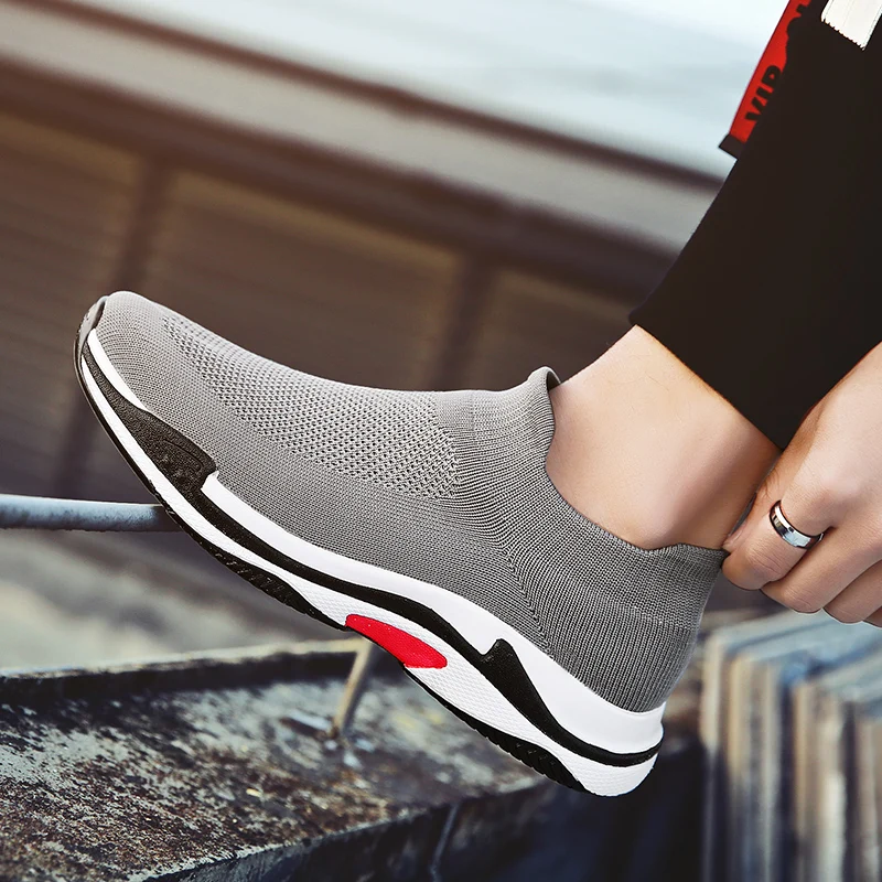 2018 брендовая мужская повседневная обувь Дышащие слипоны Прогулочная Кроссовки