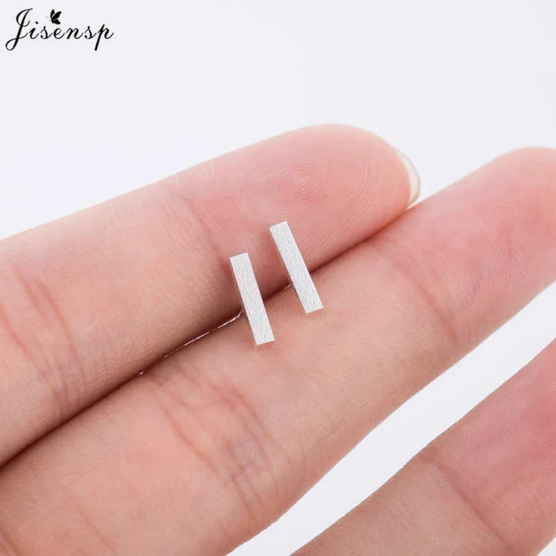 

Jisensp Fashion Punk Simple T Bar Earrings for Women Geometric Ear Stud Earrings Fine Jewelry Geometry Brincos Bijoux