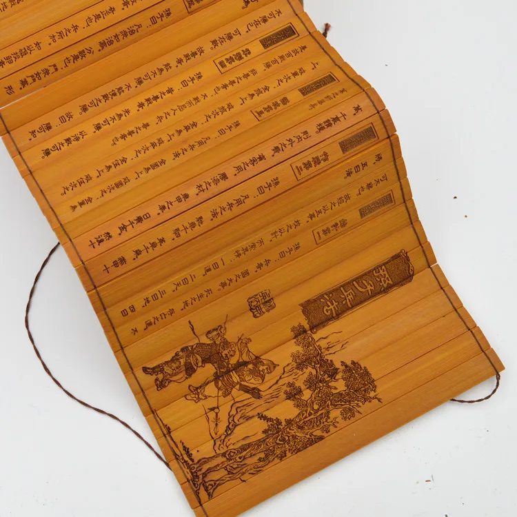 Двуязычный китайский английский редкий старинный Древний бамбук книга