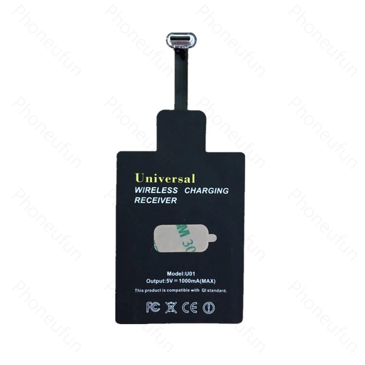 Type-C Receiver Обновленный Qi беспроводной зарядный USB-C приемник для samsung Galaxy A50 A30 A20S A5/A3/A7/ для Xiaomi Honor 9 8 usb type C чип - Тип штекера: Type-C Receiver