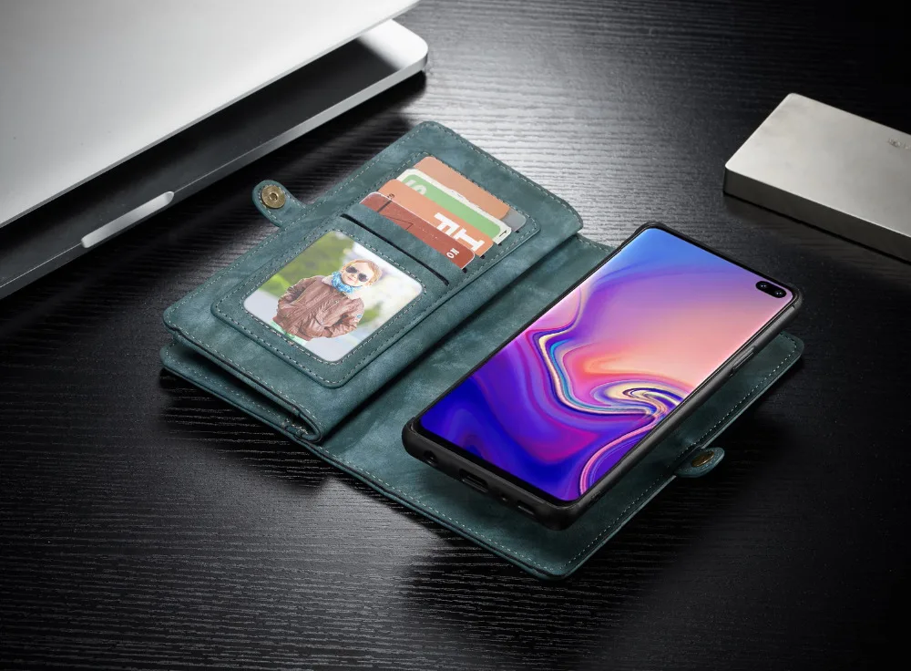 Винтаж телефонные чехлы для samsung Galaxy S10 плюс Чехол для samsung S10 S10e чехол мульти-функциональный Кожаный Бумажник Магнитная задняя крышка