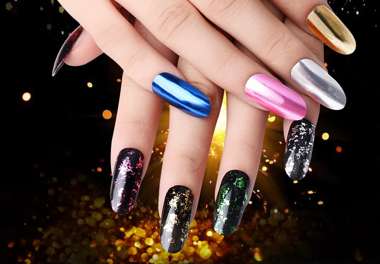Nail Art цветная фольга порошок фейерверк и порошок с зеркальным эффектом фольга Лазерная пудра 1 шт Маникюр Красота DIY Pro украшения PinPai