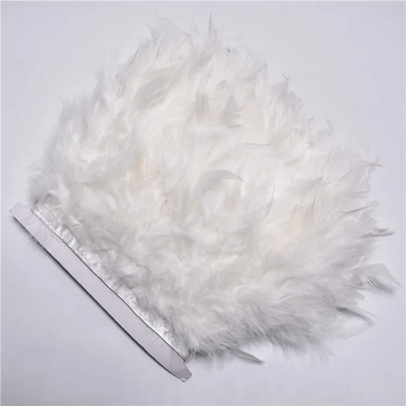White Новинка 10 ярдов/партия Турция бахрома с перьями 10-15 см chandelle перья марабу для ремесел карнавальные костюмы DIY Одежда - Цвет: White