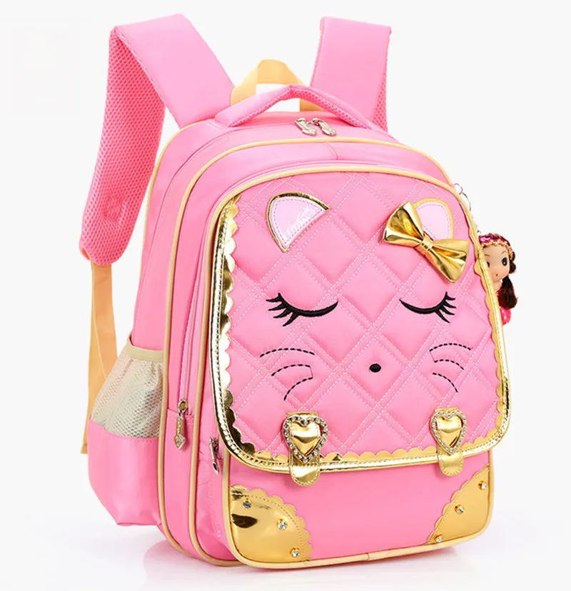 Девочки Школьные Сумки Детей Рюкзак Первичной Ортопедические Bookbag Принцесса Ранцы Mochila Infantil sac dos enfant ортопедический рюкзак школьные рюкзаки для девочек портфель для школы сумки для девочек