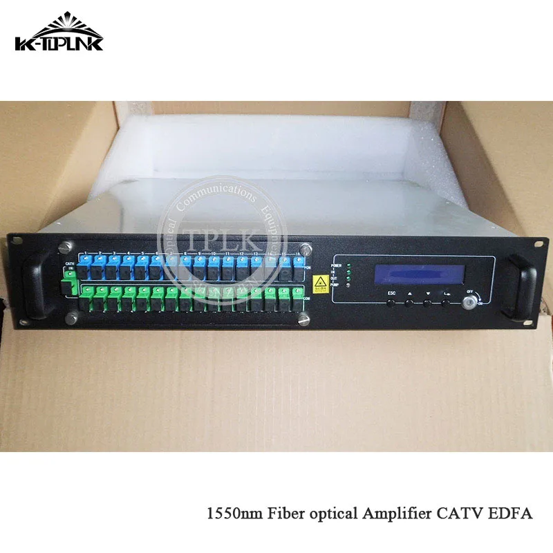 CATV EDFA Волоконно-оптический усилитель 1310/1490/1550 WDM 1550nm 2U/80 Вт 16 портов * 22dbm SC/APC SC/UPC