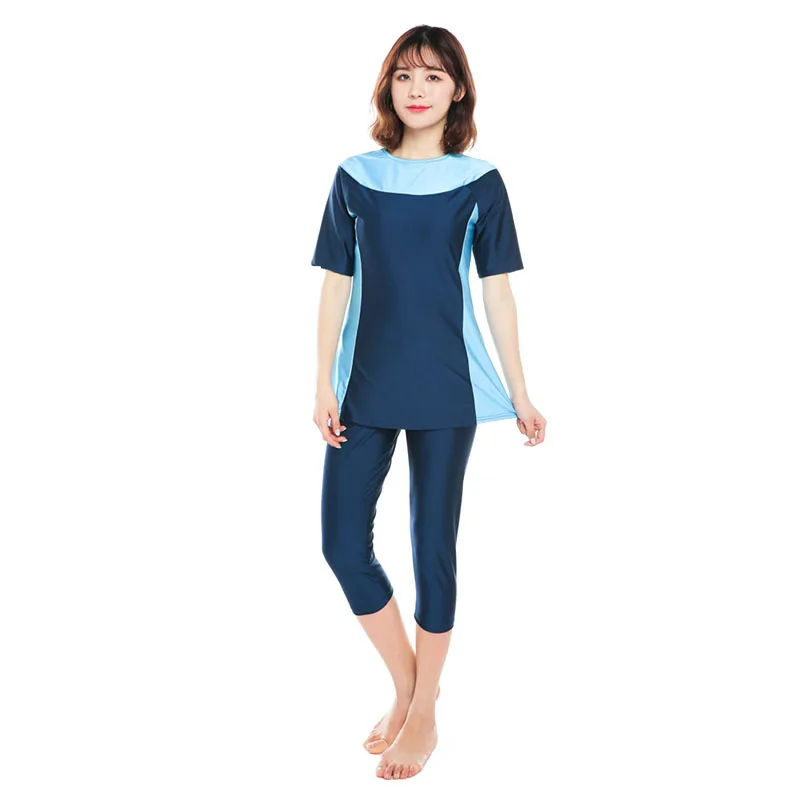 Женский купальник с коротким рукавом Мусульманский скромный стиль Муслима