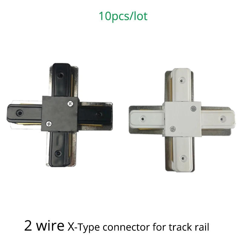 X-Type connector Трек-рельс 1 м. Трек-свет. Алюминиевый 1-метровый 2-проводный разъем. Трекеры. Крепление черного цвета. Универсальные рельсы. 10 шт. / Лот - Испускаемый цвет: X-Type connector