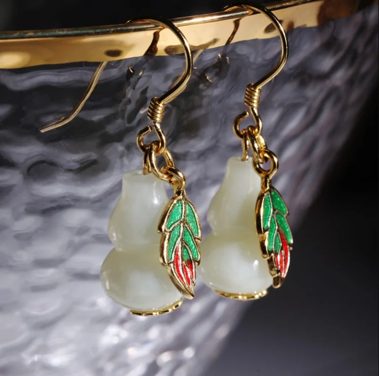 S925 Серебряные ювелирные украшения из нефрита ручной работы женские этнические