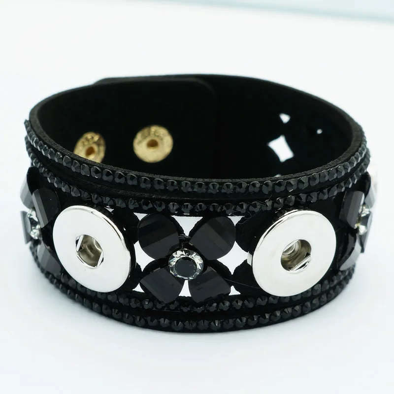 Новинка SE0129 модный многослойный браслет из кожи с кристаллами в фолк 18 мм