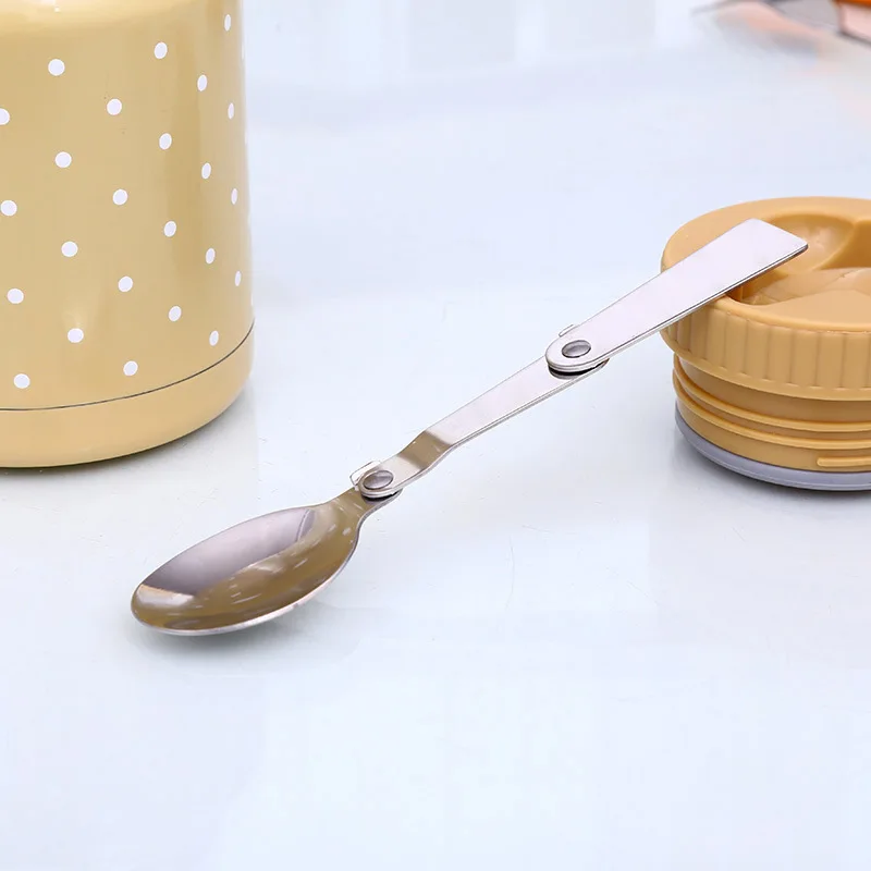 Рекламная акция контейнер-термос для еды 350 мл банка супа желтая питья