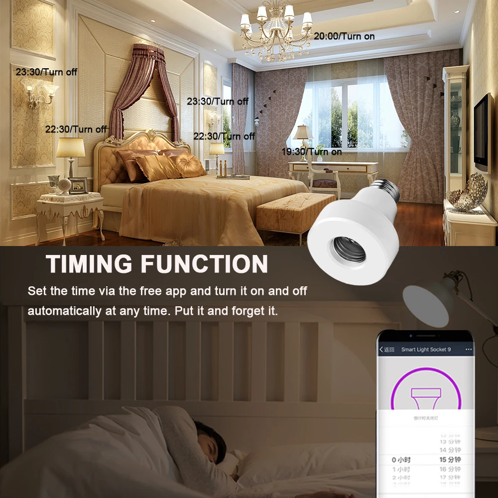 Универсальный Wifi держатель лампы приложение пульт дистанционного управления