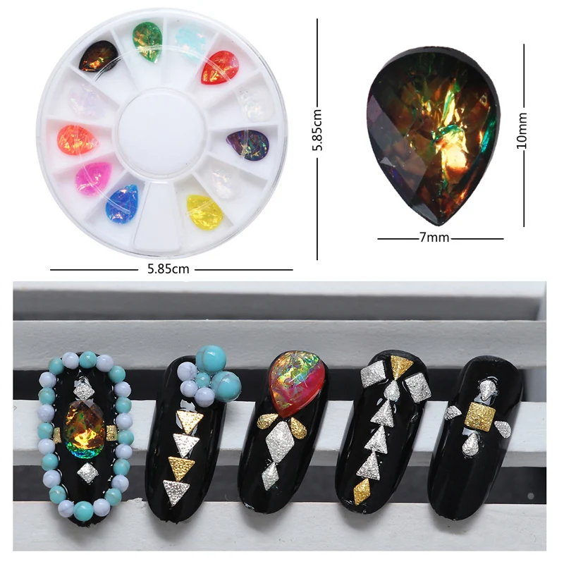 Акриловые наклейки для дизайна ногтей 12 шт. 3d-блестки шпильки украшения своими