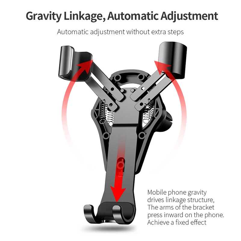 Автомобильный держатель для телефона Essager Gravity для iPhone samsung, металлический Автомобильный держатель для телефона, держатель на вентиляционное отверстие автомобиля, держатель для мобильного телефона, подставка