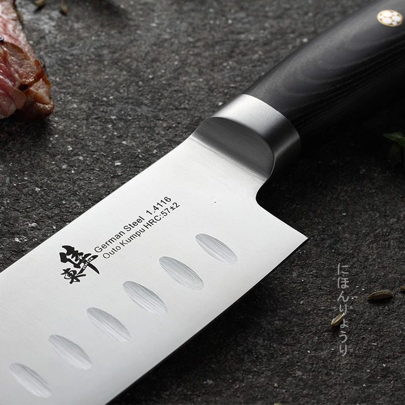 Германия импорт 1 4116 стали Santoku ножи Кливер для резки овощей|santoku knife|knife cleaverknife santoku