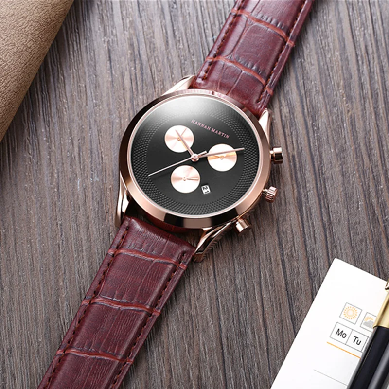 Hannah Martin Top Brand Luxury Wrist Watch Men Sport Auto Date Men's Waterproof Watches Clock kol saati reloj hombre | Наручные часы
