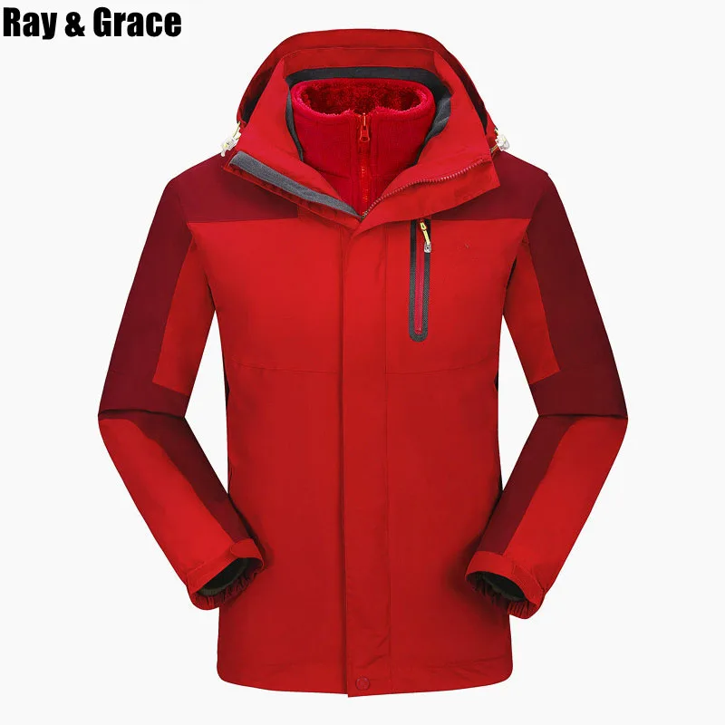 RAY GRACE зимняя мужская походная куртка для активного отдыха теплая ветровка