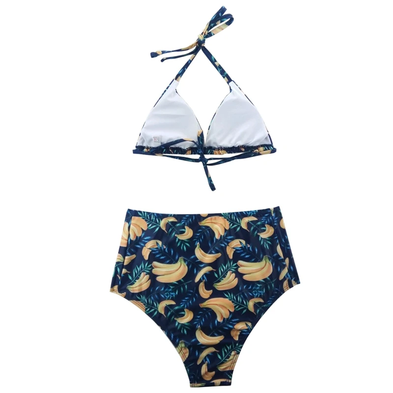 Новинка 2018 бикини высокая талия купальник для женщин пуш-ап сексуальный принт