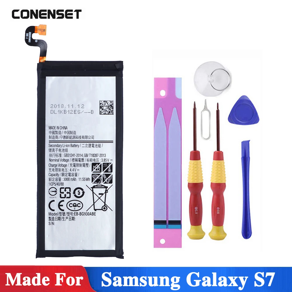 EB-BG930ABE Батарея для samsung Galaxy S7 SM-G930 G930A G930K G930F G930FD G930W8 G930R6 G930T 3000 мАч батареи сотового телефона