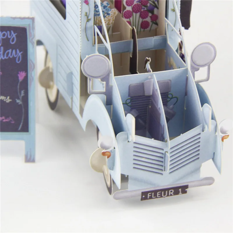 Романтические 3D всплывающие бумажные открытки с лазерной резкой ручной работы