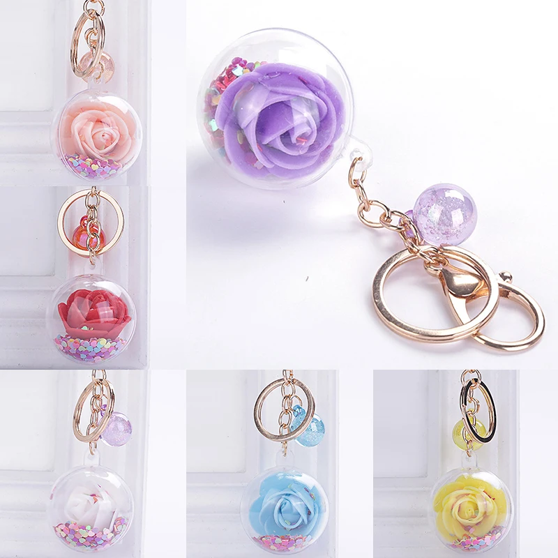 Вечная роза цветок сделай сам акриловый шар брелок подвеска свадебное украшение