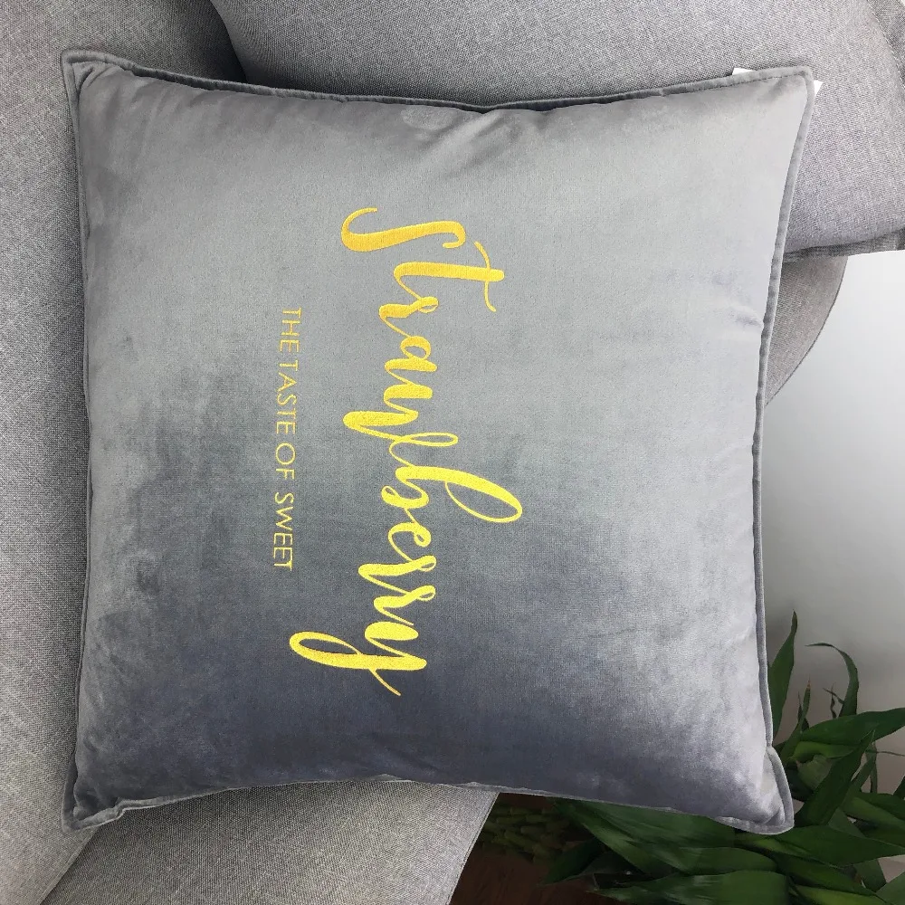 Бархатная наволочка для подушки модная простая высококачественная мягкая