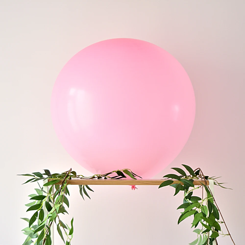 Round light pink 36 дюймов Rouind красочные большие латексные шары, гелий надувные гигантские шары для свадьбы и дня рождения вечерние большие шары украшения - Цвет: Round light pink