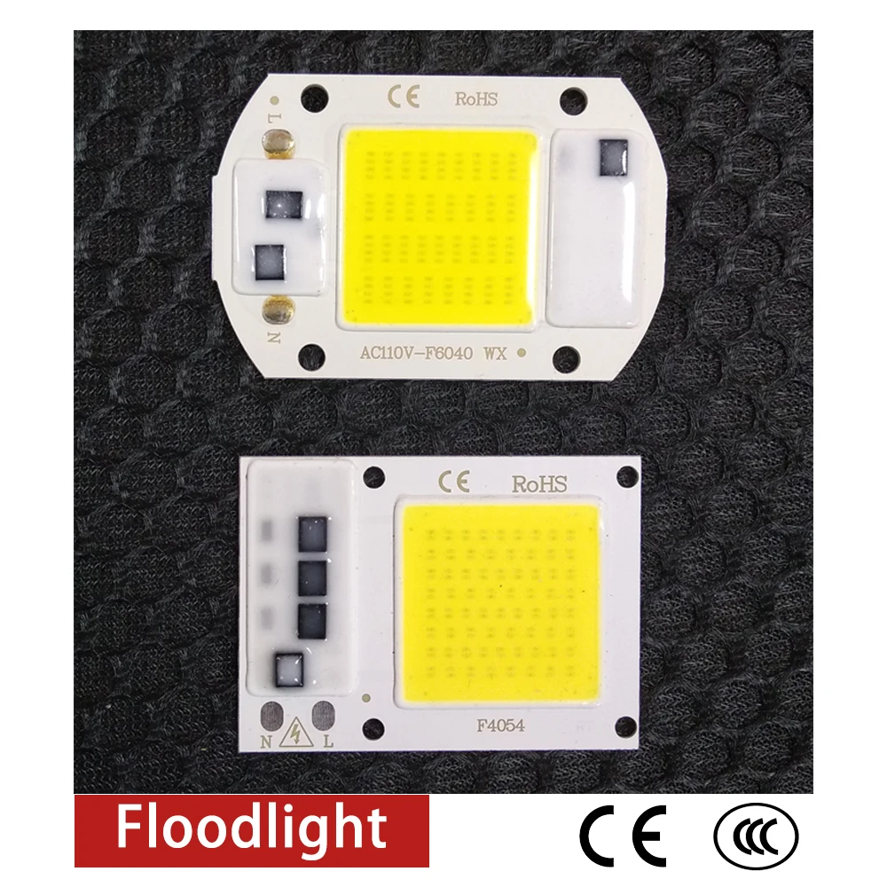 10 шт./Лот 50 Вт 220 В/110 в 30 20 Smart IC без драйвера COB чип лампочка лампа для