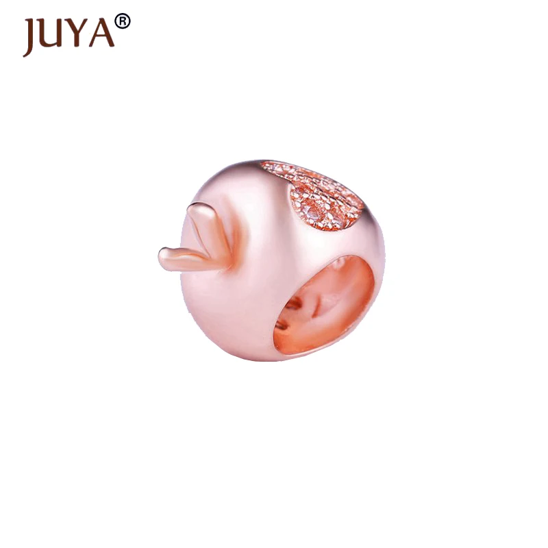 Оптовая продажа высококачественные Медные металлические бусины Juya в виде яблока